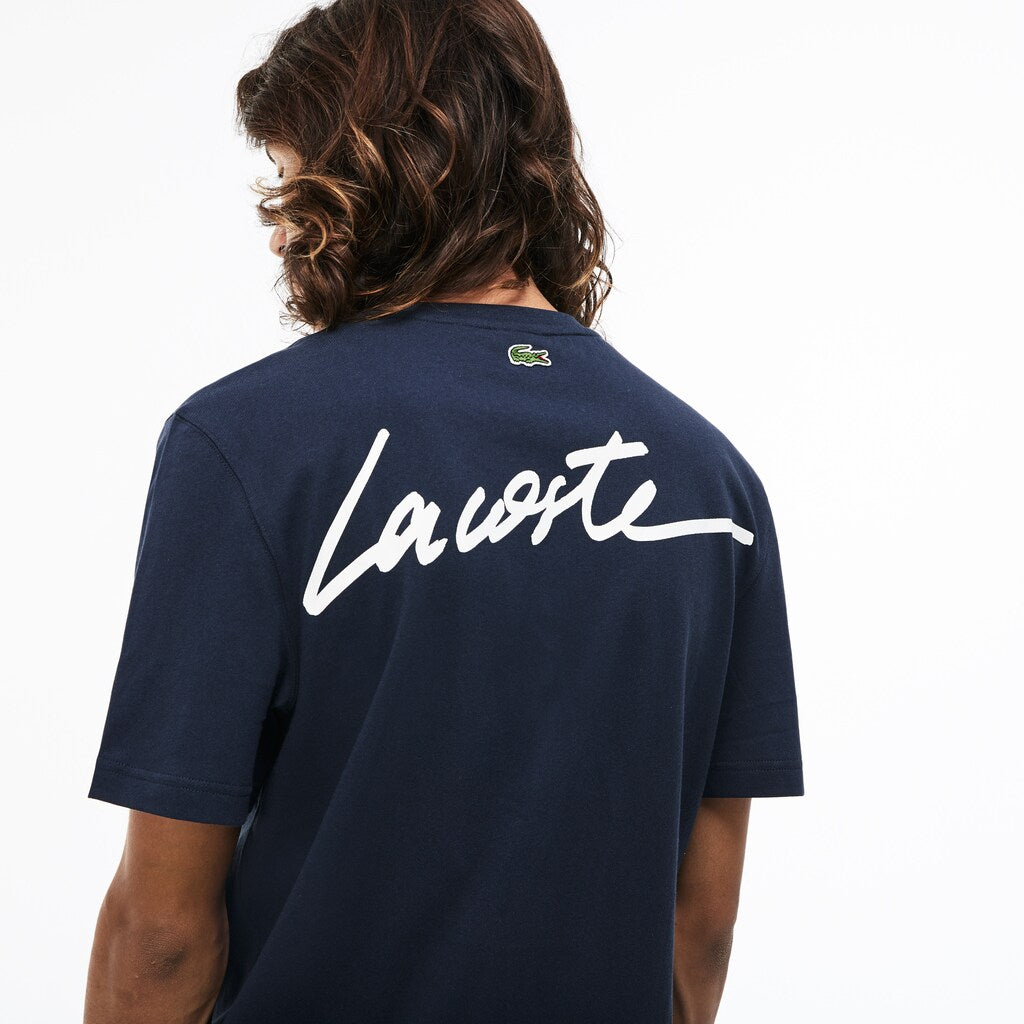 Men's LIVE Crew Neck Signature Jersey T-shirt / Lacoste