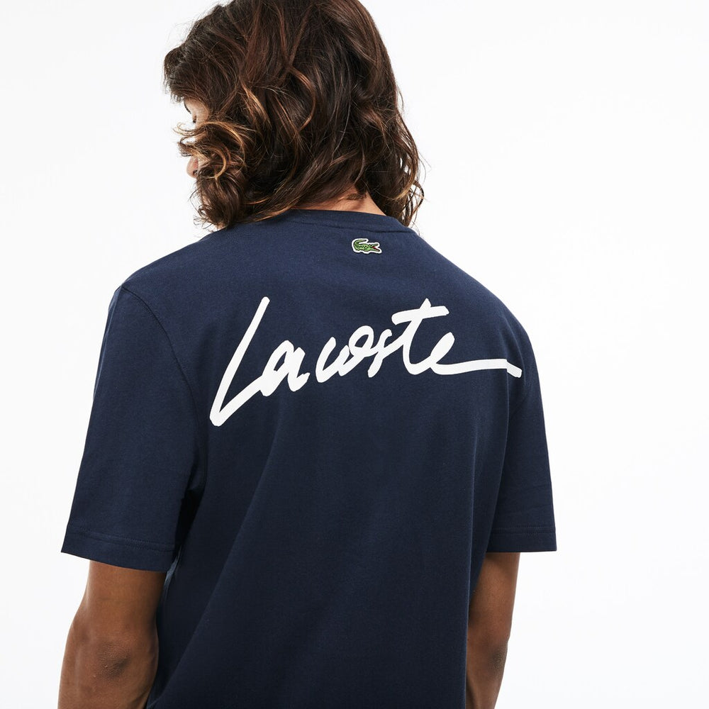 Men's LIVE Crew Neck Signature Jersey T-shirt / Lacoste