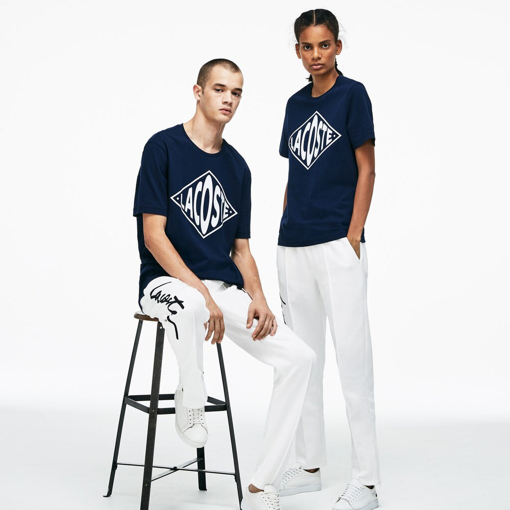Unisex LIVE Embroidered Fleece Urban Jogging Pants / Lacoste