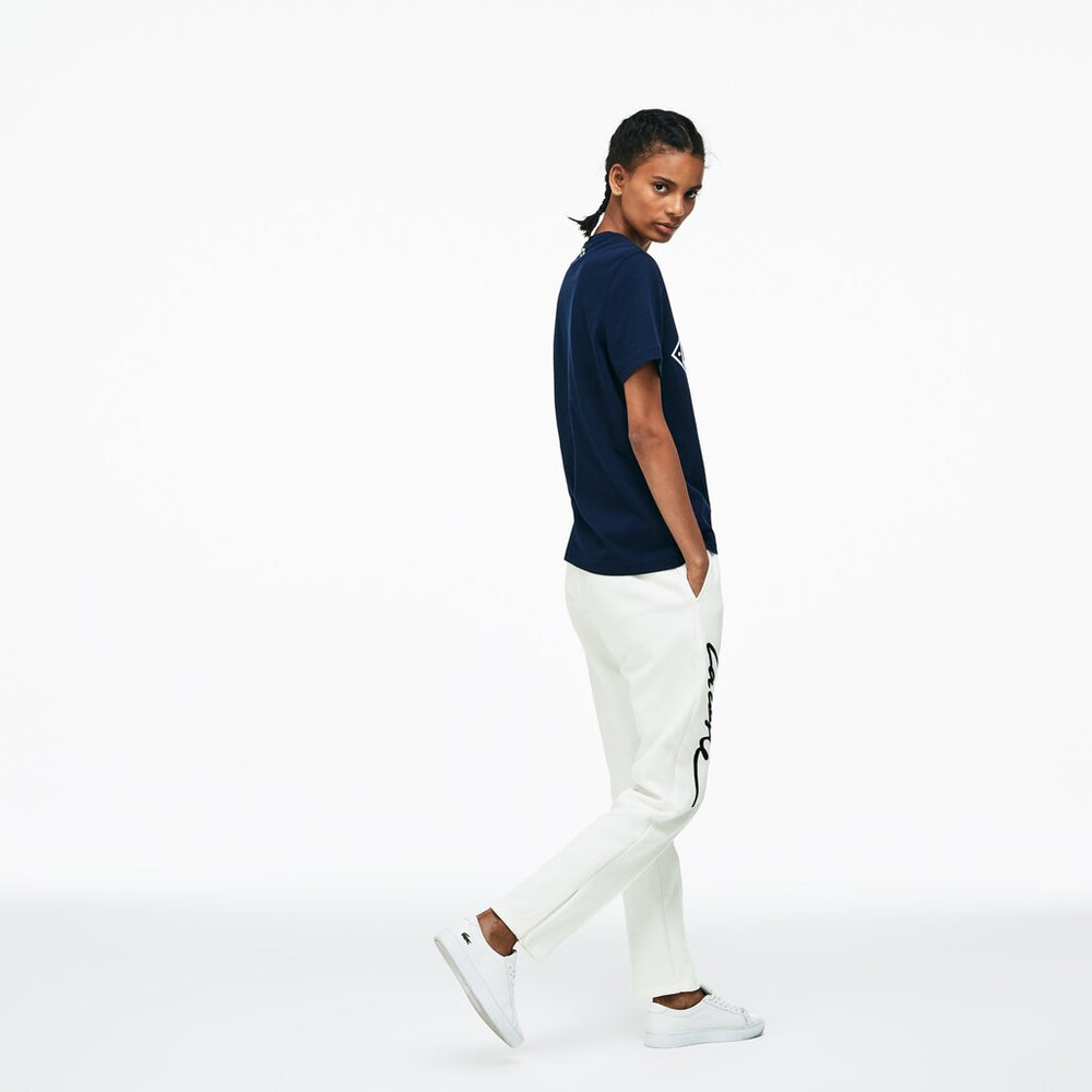 Unisex LIVE Embroidered Fleece Urban Jogging Pants / Lacoste