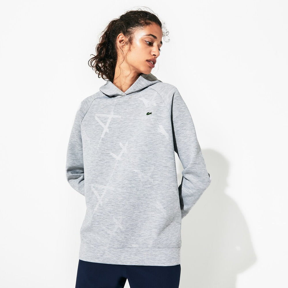 Women's SPORT Printed Fleece Tennis Sweatshirt / Lacoste