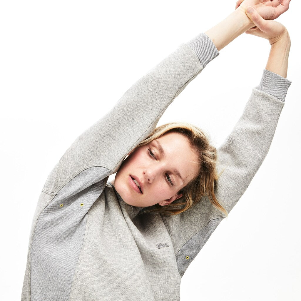 Women's Ribbed-Panel Two-Tone Sweatshirt / Lacoste