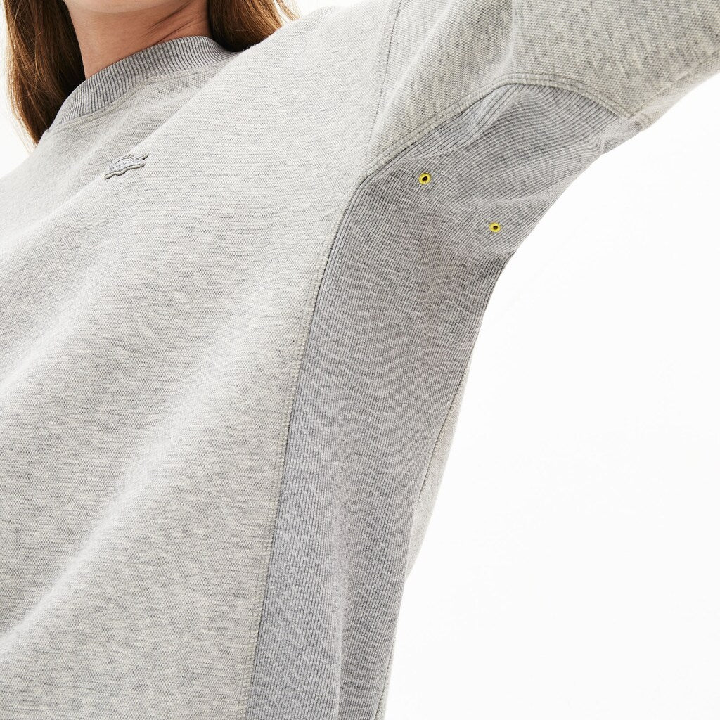Women's Ribbed-Panel Two-Tone Sweatshirt / Lacoste