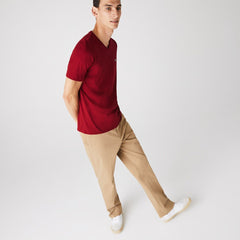 Men's V-neck Pima Cotton T-shirt / Lacoste
