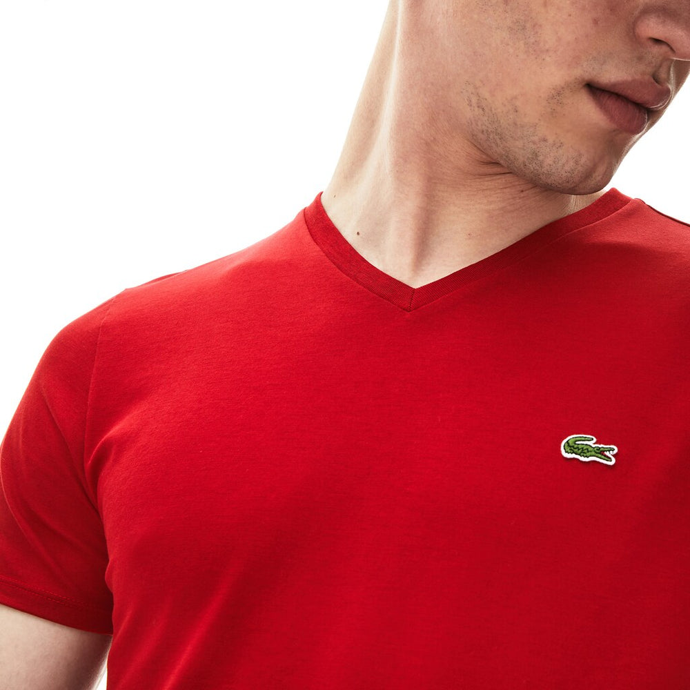 Men's V-neck Pima Cotton T-shirt / Lacoste