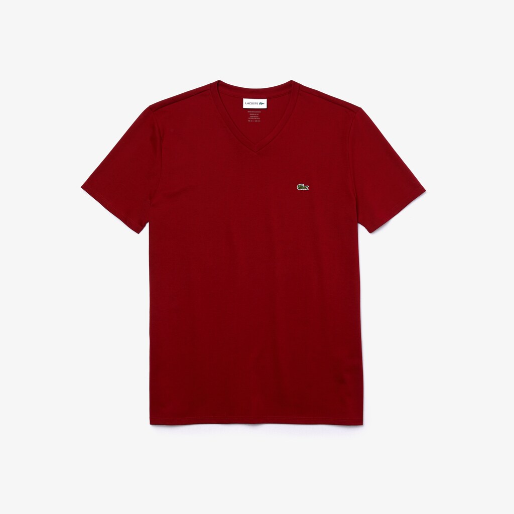 Men's V-neck Pima Cotton T-shirt / Lacoste