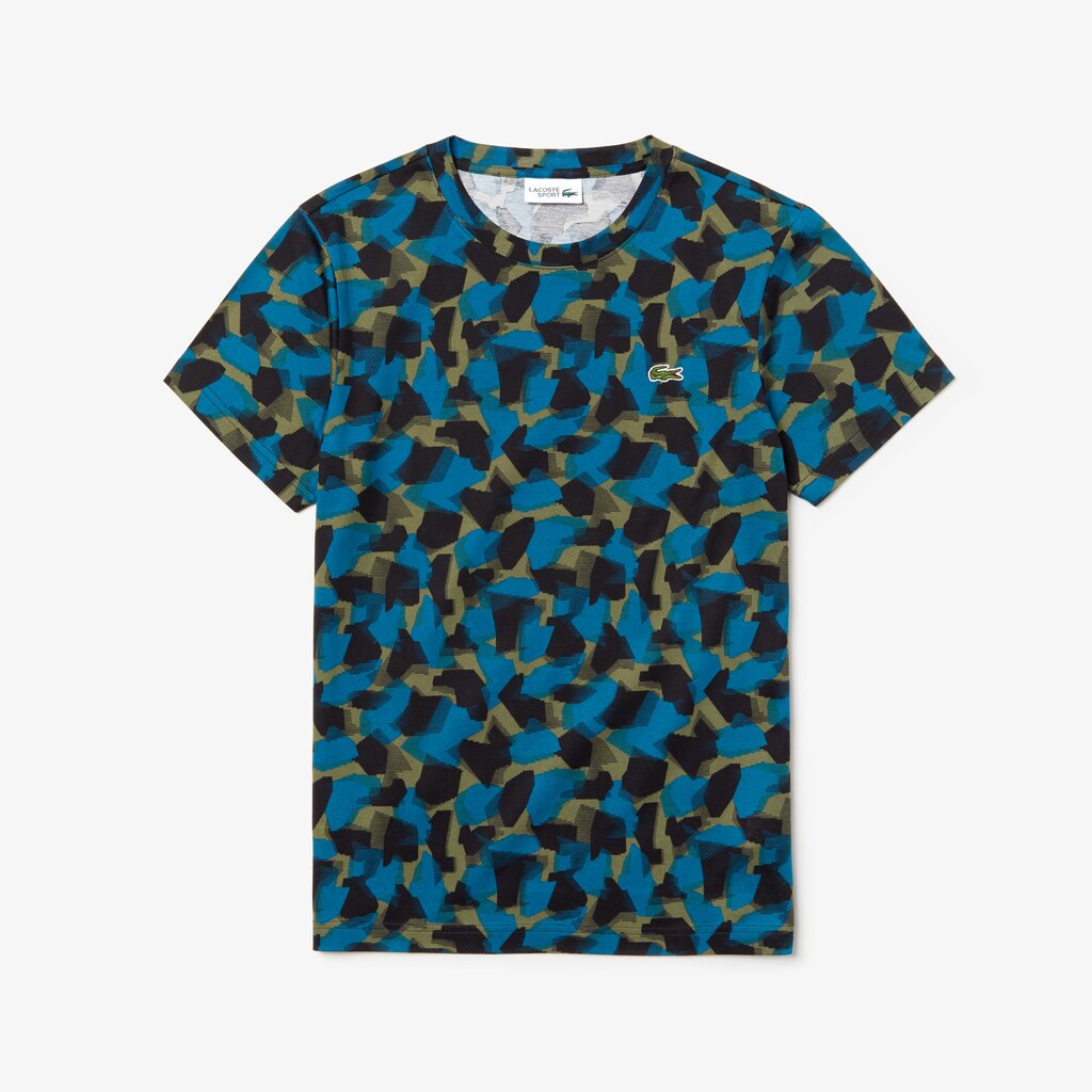 Men's SPORT Camo Print Cotton Jersey T-Shirt / Lacoste