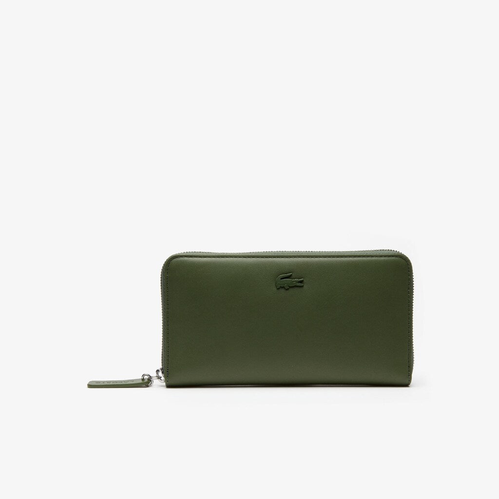 Women's L.12.12 Leather 8 Card Zip Wallet / Lacoste