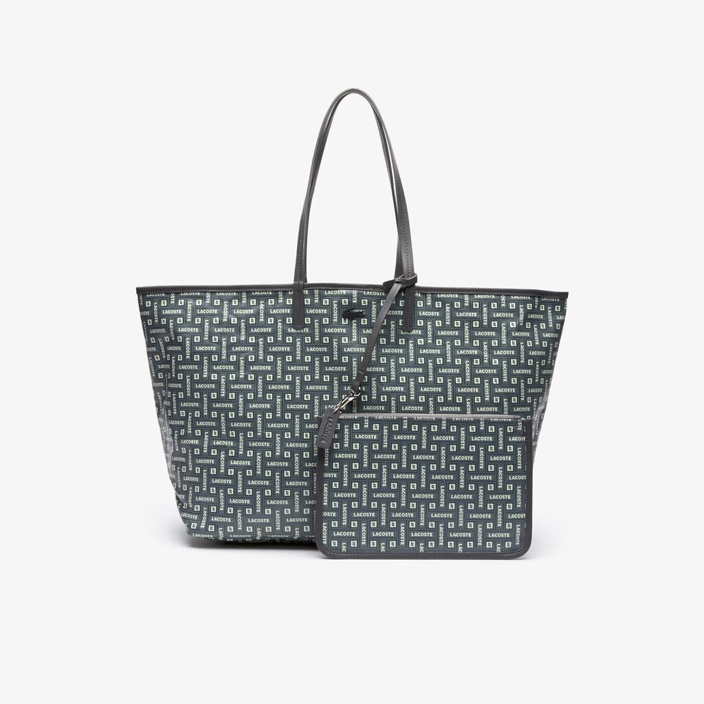 Women's Large Coated Cotton Canvas Tote Bag / Lacoste