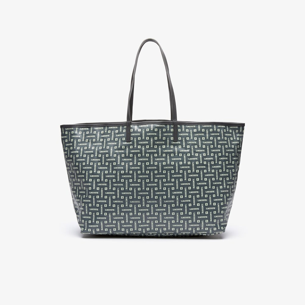 Women's Large Coated Cotton Canvas Tote Bag / Lacoste