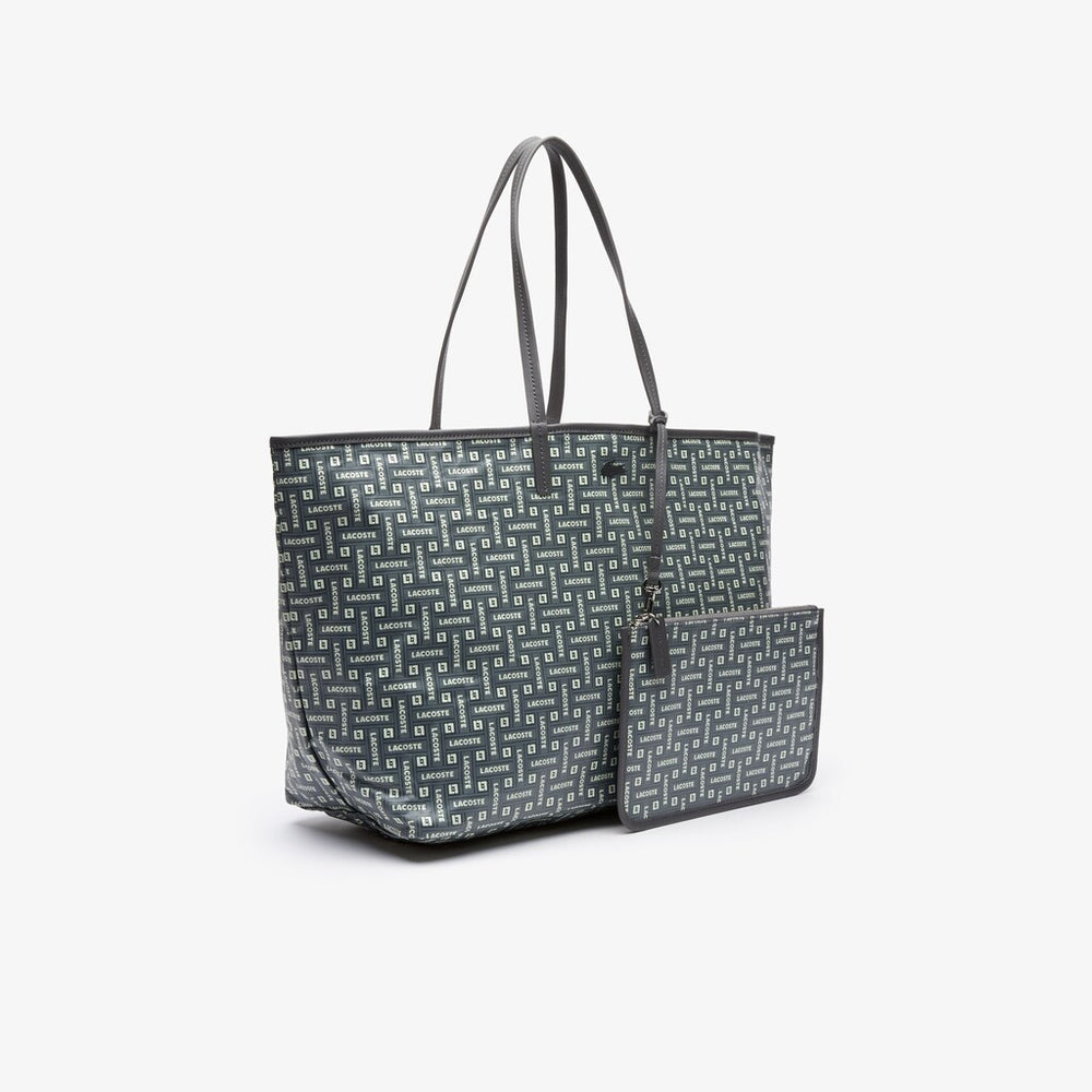 Women's Large Coated Cotton Canvas Tote Bag / Lacoste