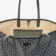 Women's Large Coated Cotton Canvas Tote Bag / Lacoste