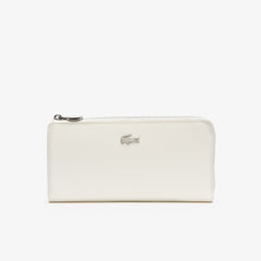 Women's Daily Classic Coated Canvas 10 Card Zip Wallet / Lacoste