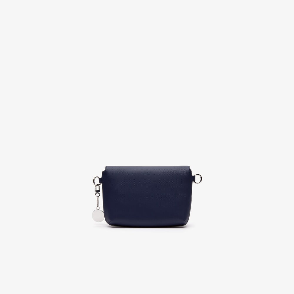 Women's Daily Classic Coated Piqué Canvas Flap Shoulder Bag / Lacoste