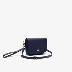 Women's Daily Classic Coated Piqué Canvas Flap Shoulder Bag / Lacoste