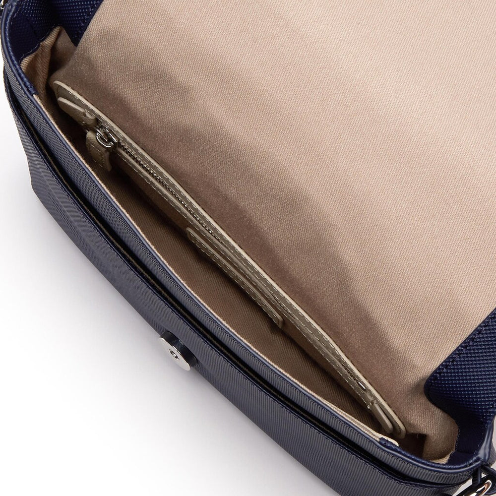 Women's Daily Classic Coated Piqué Canvas Flap Shoulder Bag / Lacoste