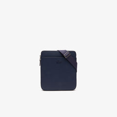 Men's Chantaco Matte Leather Flat Zip Bag / Lacoste
