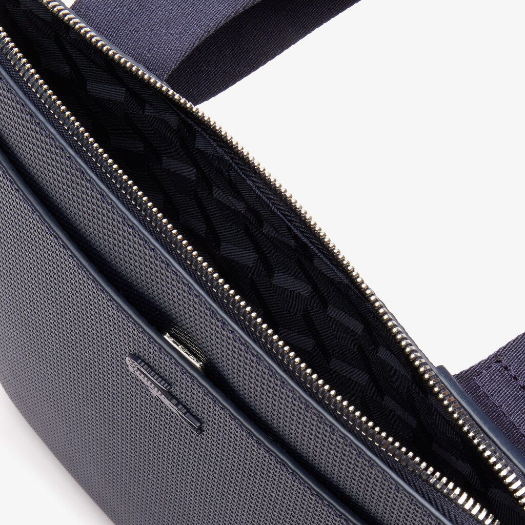 Men's Chantaco Matte Leather Flat Zip Bag / Lacoste