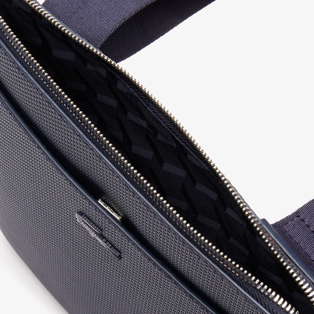 Men's Chantaco Matte Leather Flat Zip Bag / Lacoste