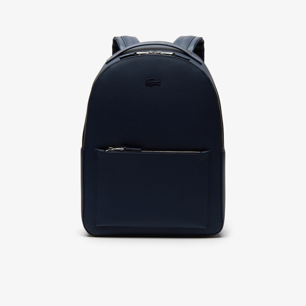 Men's Chantaco Soft Leather Zip Backpack / Lacoste