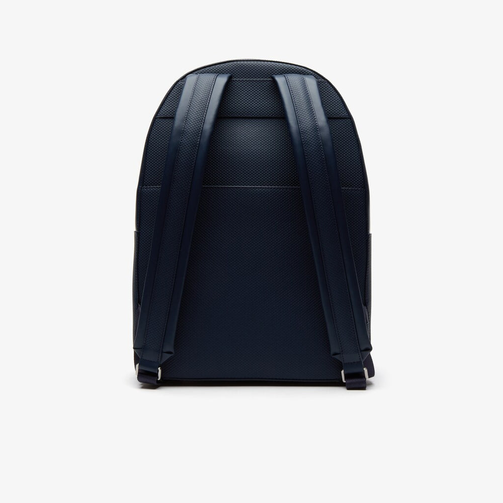 Men's Chantaco Soft Leather Zip Backpack / Lacoste