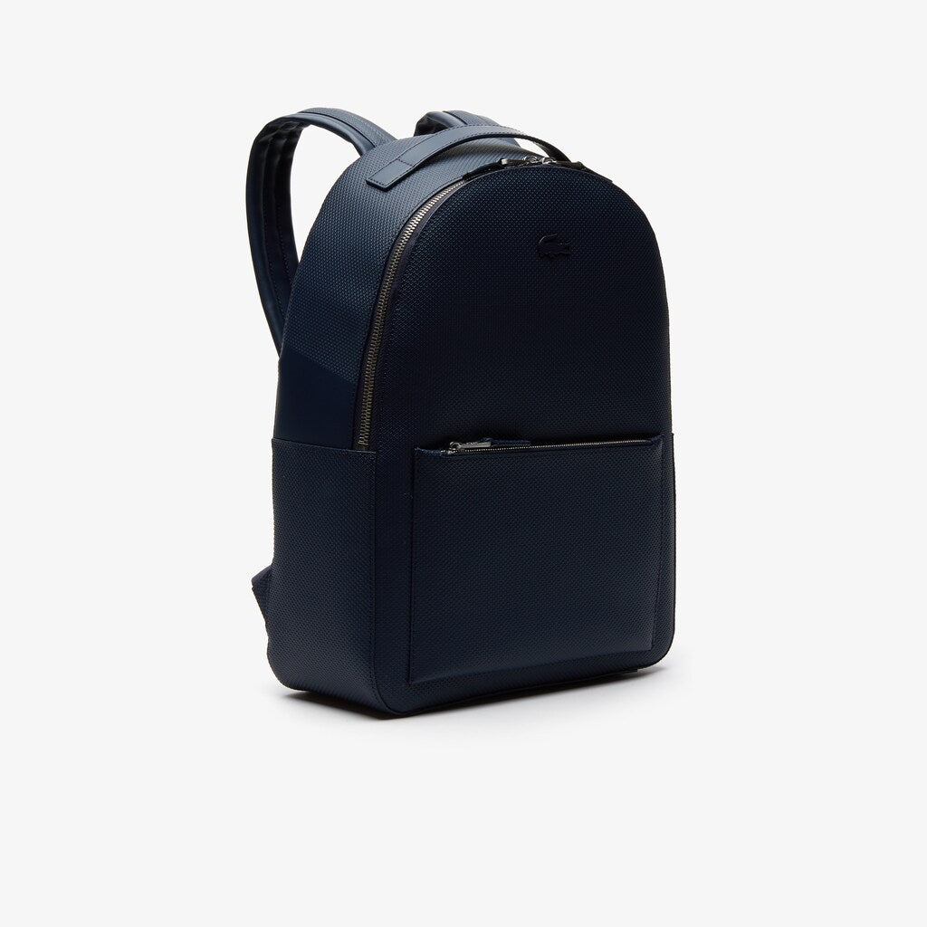 Men's Chantaco Soft Leather Zip Backpack / Lacoste
