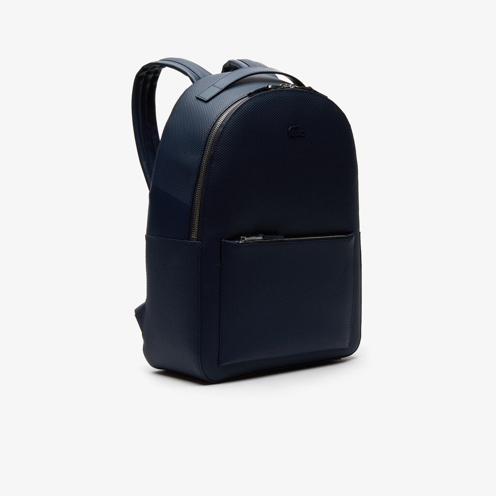 Men's Chantaco Soft Leather Zip Backpack / Lacoste