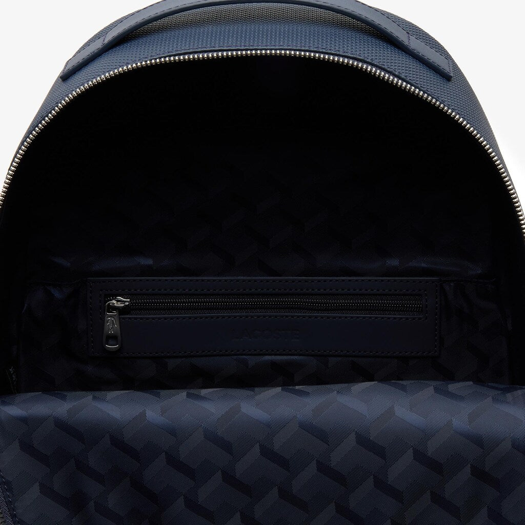 Men's Chantaco Soft Leather Zip Backpack / Lacoste