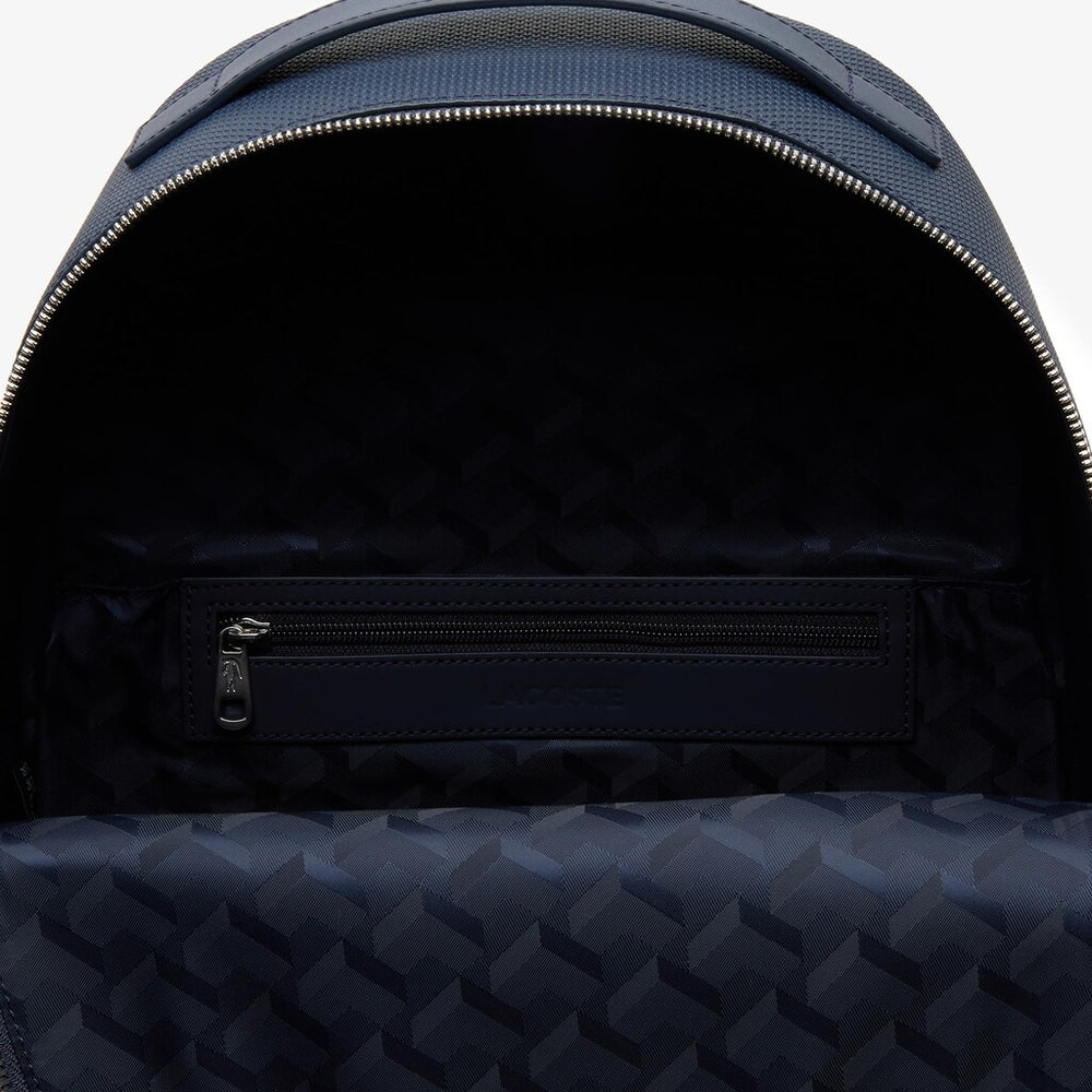 Men's Chantaco Soft Leather Zip Backpack / Lacoste