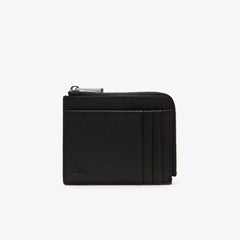 Men's Chantaco Matte Piqué Leather Zip 4 Card Holder / Lacoste
