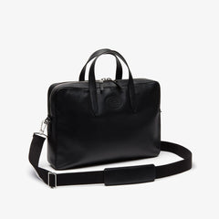 Men's L.12.12 Detachable Shoulder Strap Leather Computer Bag / Lacoste