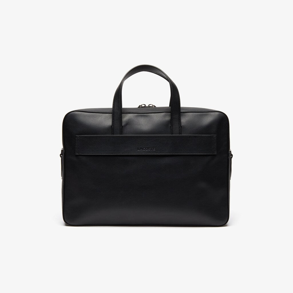 Men's L.12.12 Detachable Shoulder Strap Leather Computer Bag / Lacoste