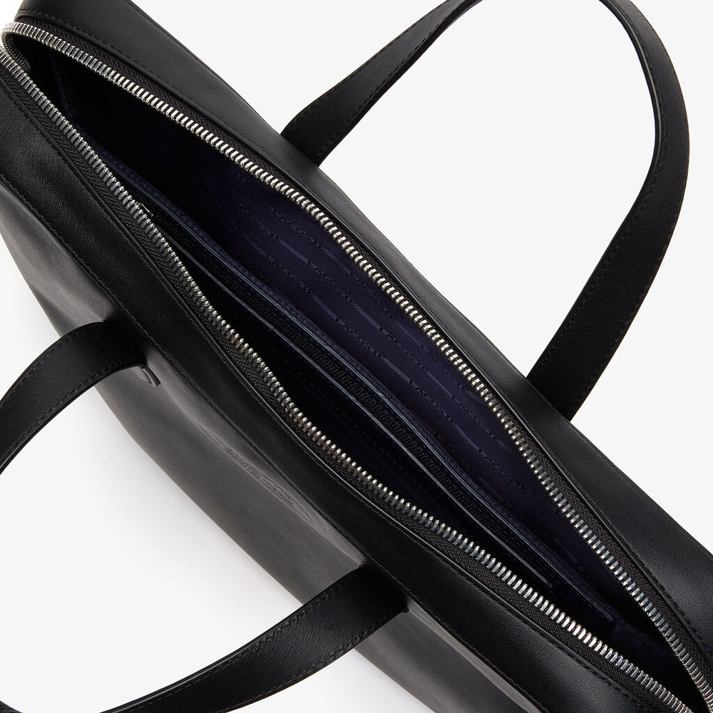 Men's L.12.12 Detachable Shoulder Strap Leather Computer Bag / Lacoste
