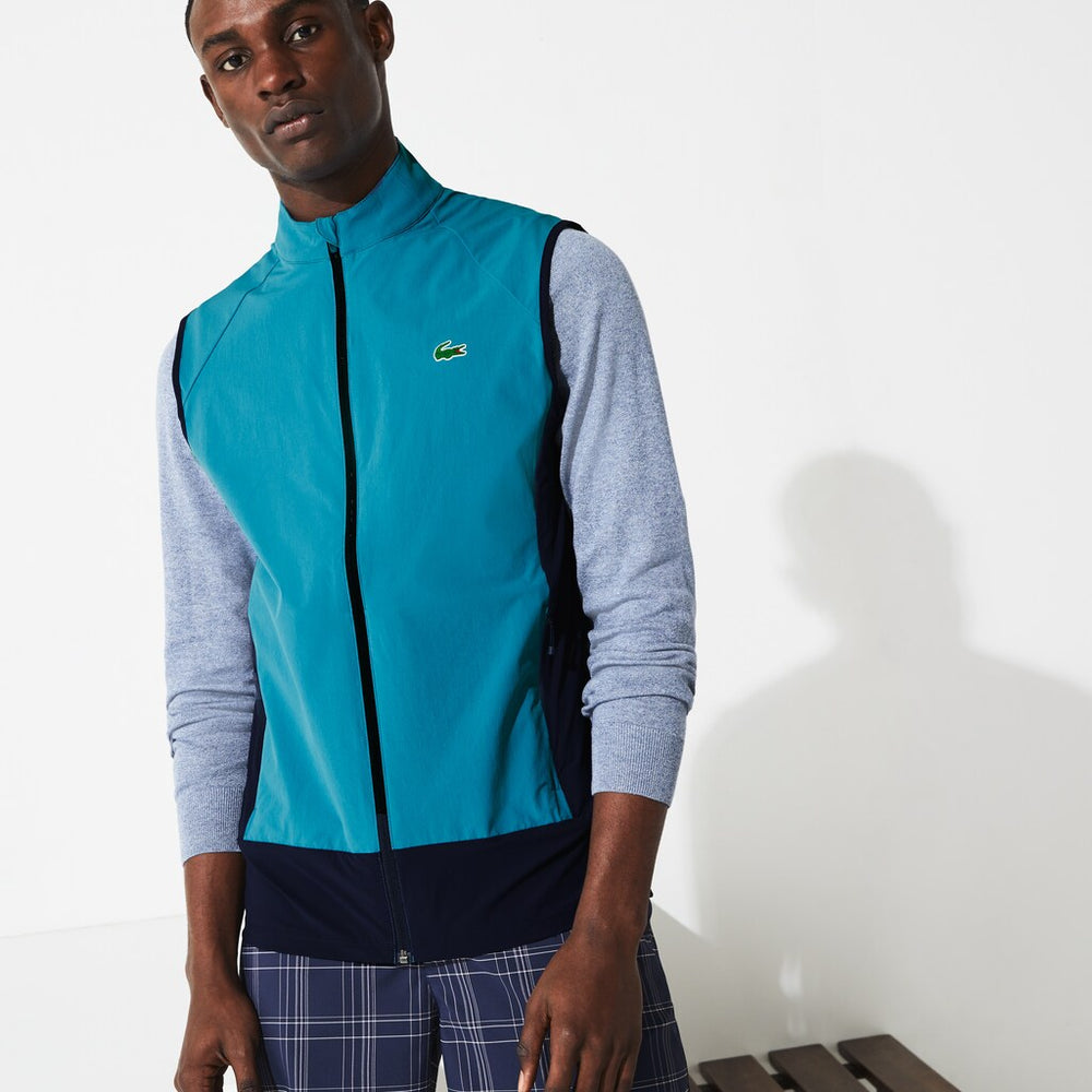 Men's  SPORT Colorblock Technical Taffeta Golf Quilted Vest / Lacoste