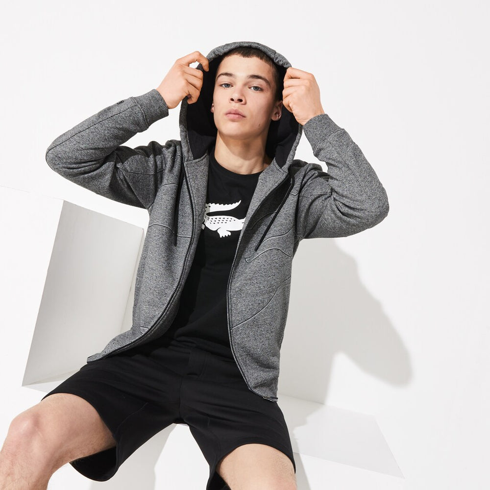 Men's SPORT Oversized Croc Zip Fleece Sweatshirt / Lacoste