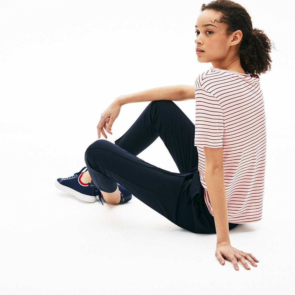 Women's V-neck Jersey T-shirt / Lacoste