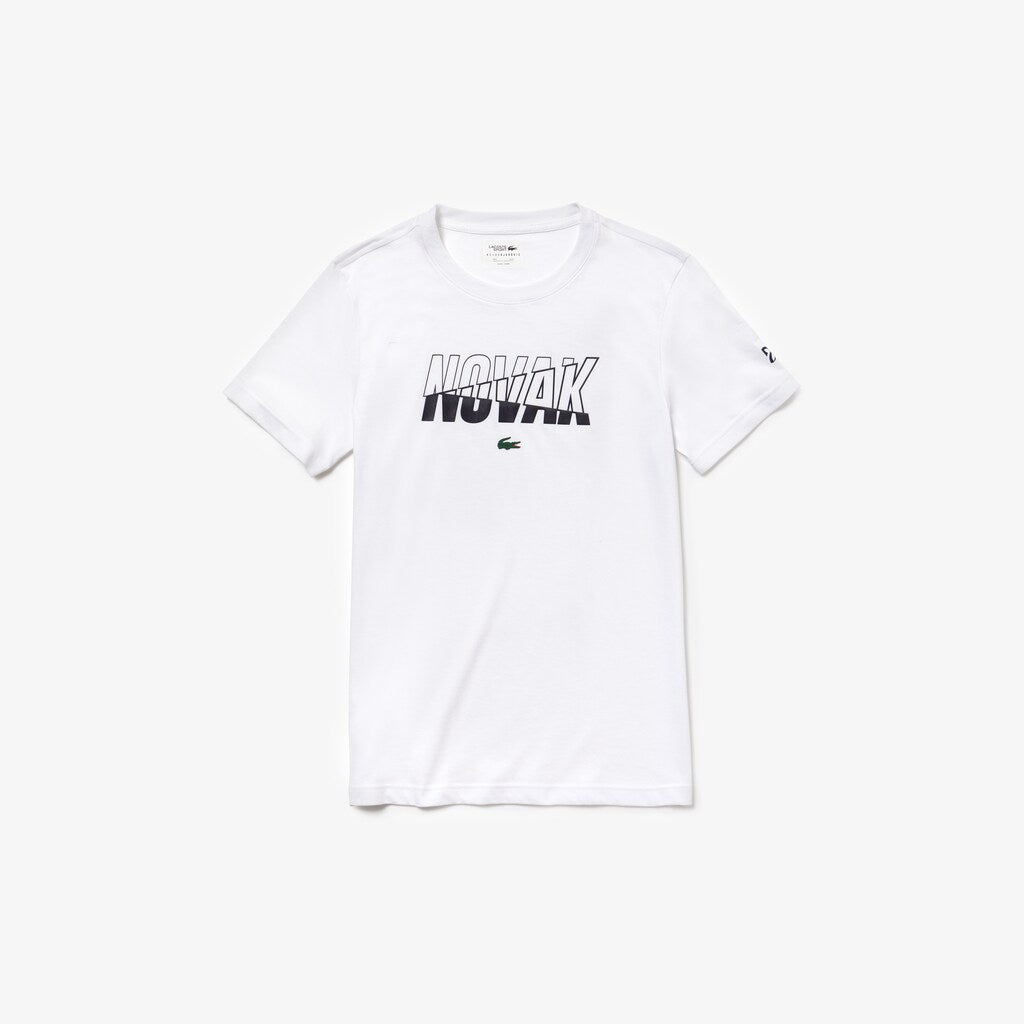 Men's SPORT Novak Djokovic Crew Neck Print Tech Jersey T-shirt / Lacoste