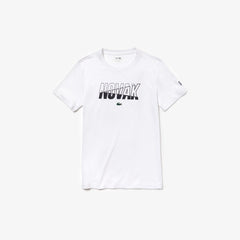 Men's SPORT Novak Djokovic Crew Neck Print Tech Jersey T-shirt / Lacoste