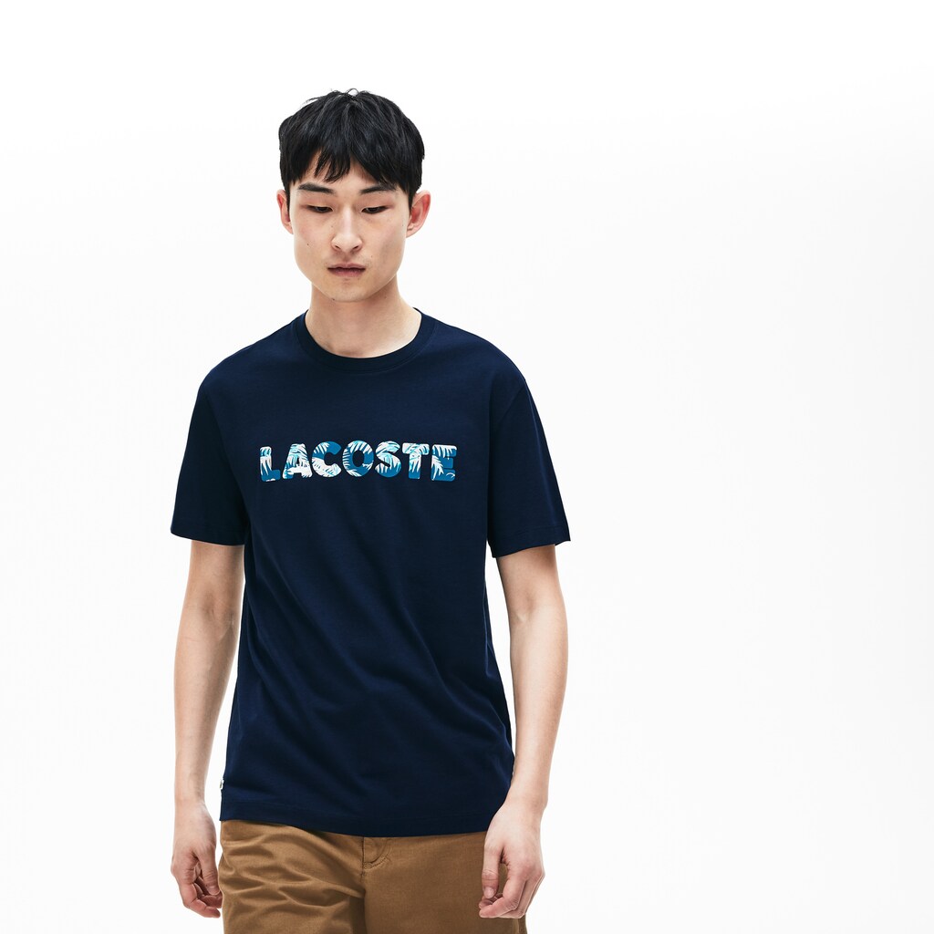 Men's Crew Neck Soft Cotton T-shirt / Lacoste