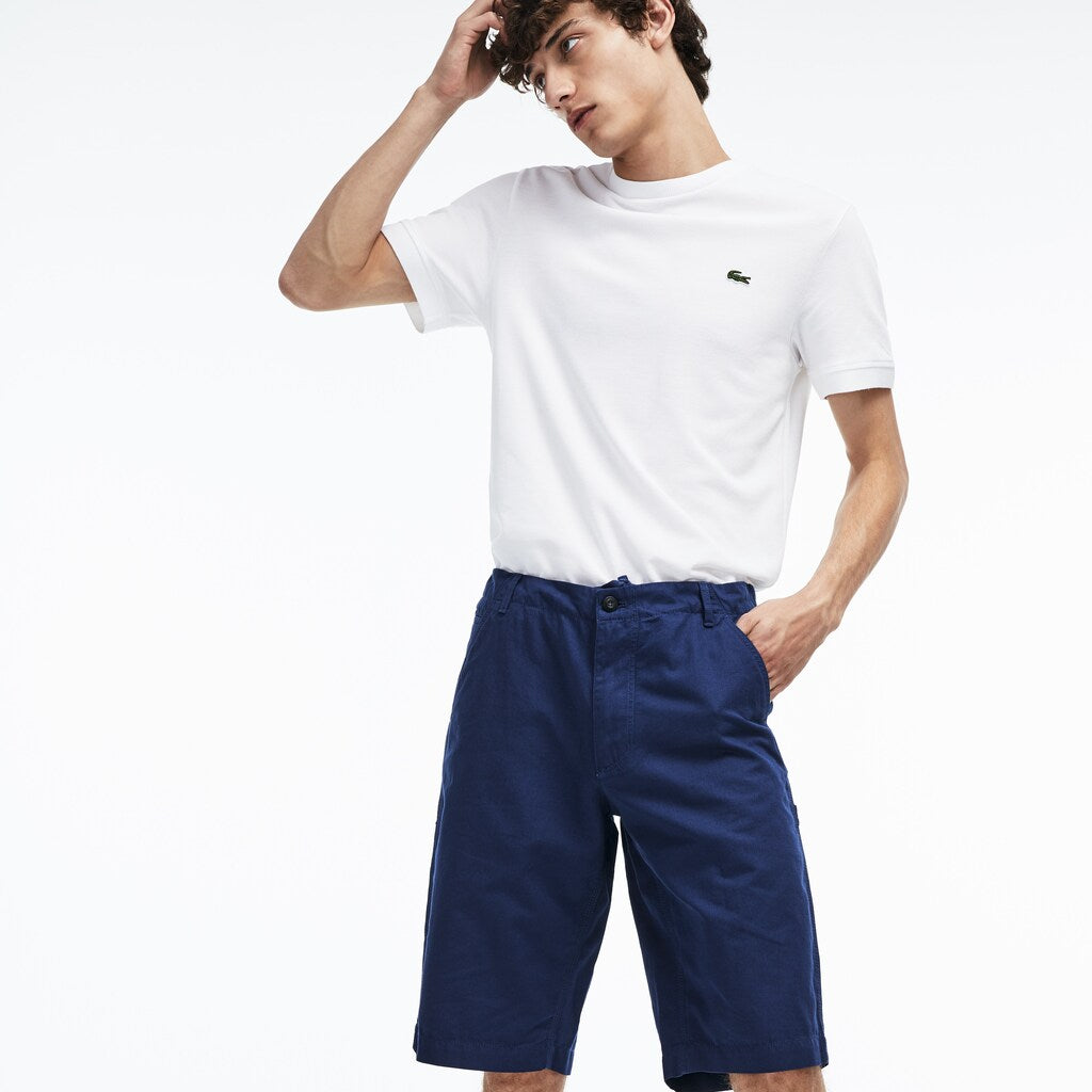 Men's Regular Fit Cotton And Linen Shorts / Lacoste