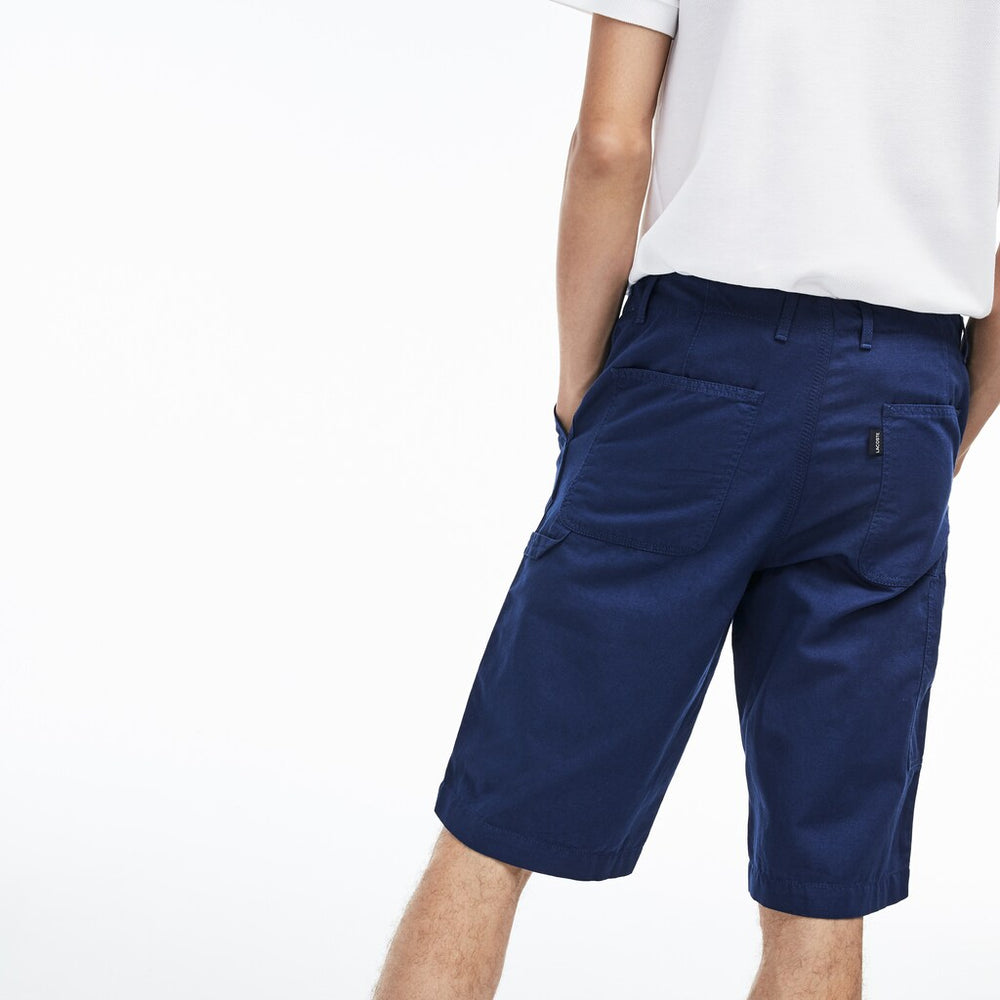 Men's Regular Fit Cotton And Linen Shorts / Lacoste
