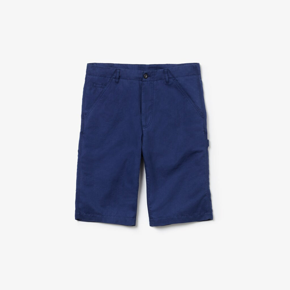 Men's Regular Fit Cotton And Linen Shorts / Lacoste