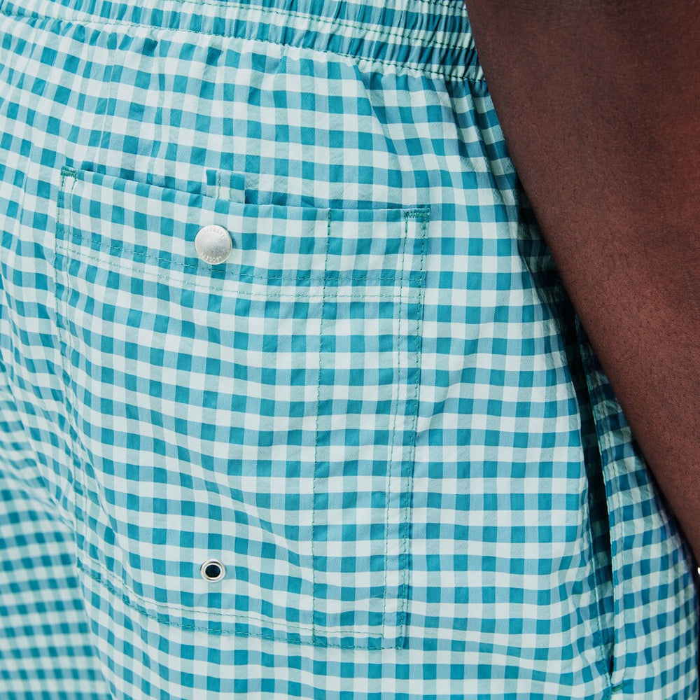Men's Striped Seersucker Swim Trunks / Lacoste