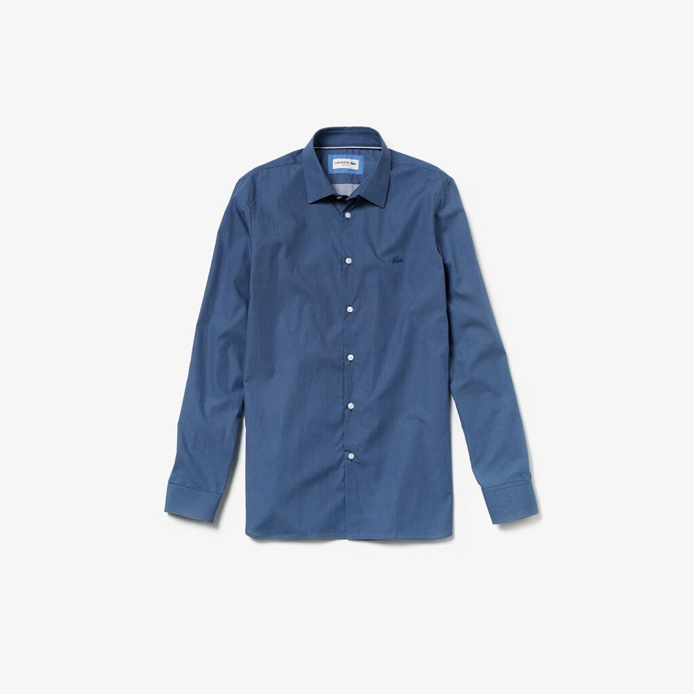 Men's Slim Fit Cotton Poplin Shirt / Lacoste