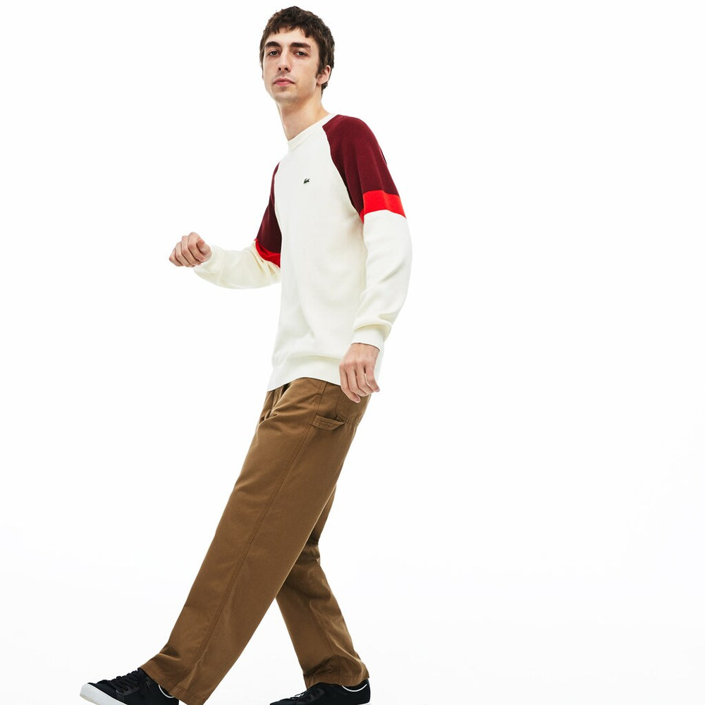 Men's Crew Neck Raglan Sleeved Sweater / Lacoste