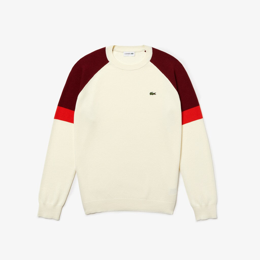 Men's Crew Neck Raglan Sleeved Sweater / Lacoste