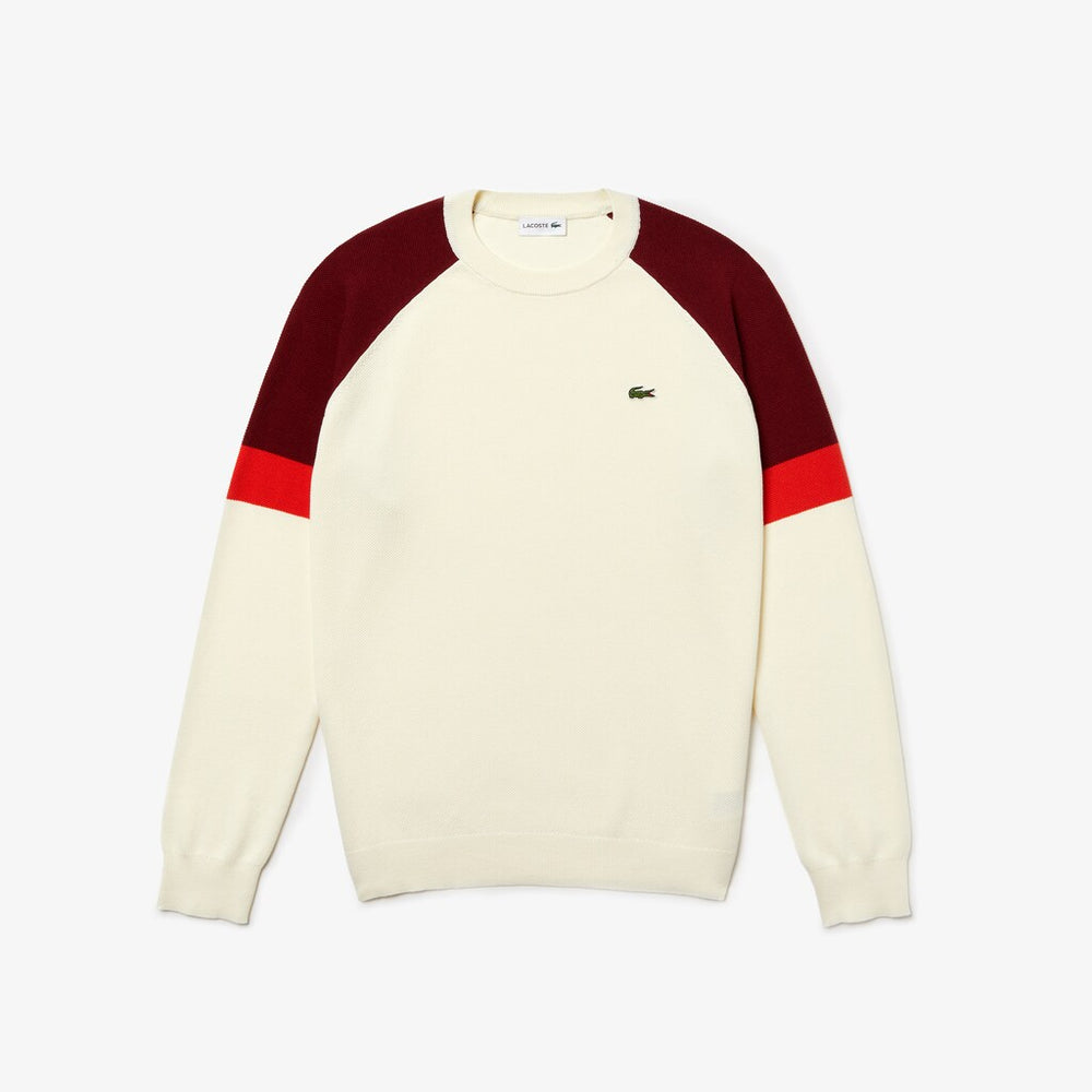 Men's Crew Neck Raglan Sleeved Sweater / Lacoste
