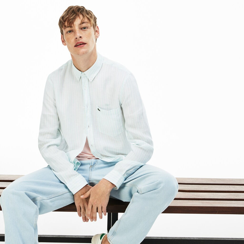 Men's Regular Fit Linen Shirt / Lacoste