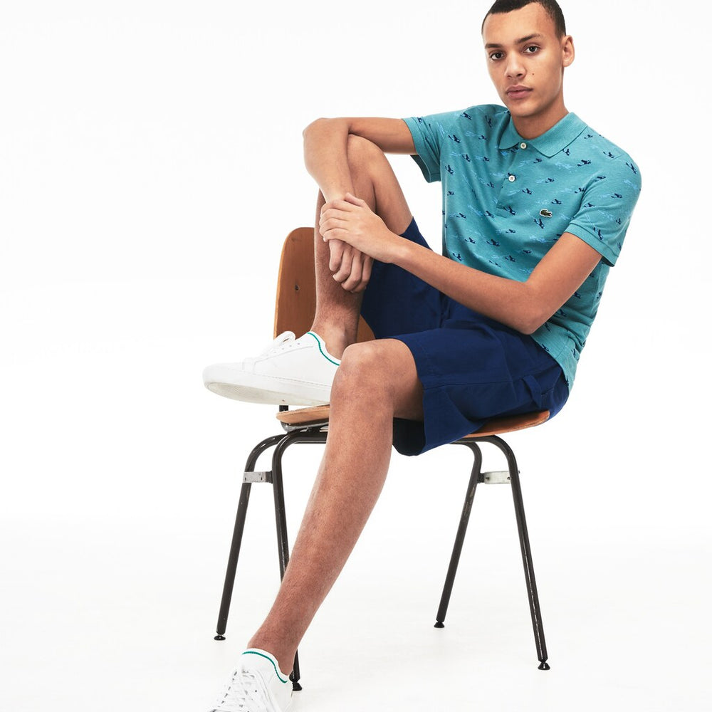 Men's Slim Fit Cotton And Linen Piqué Polo / Lacoste