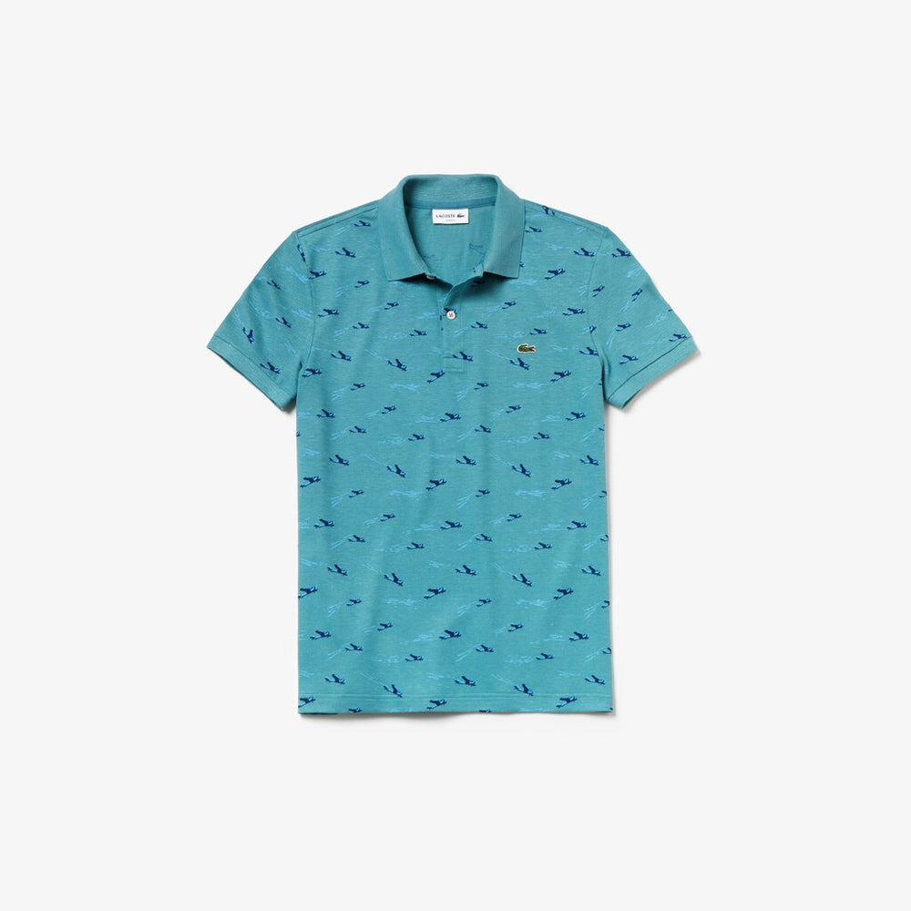 Men's Slim Fit Cotton And Linen Piqué Polo / Lacoste